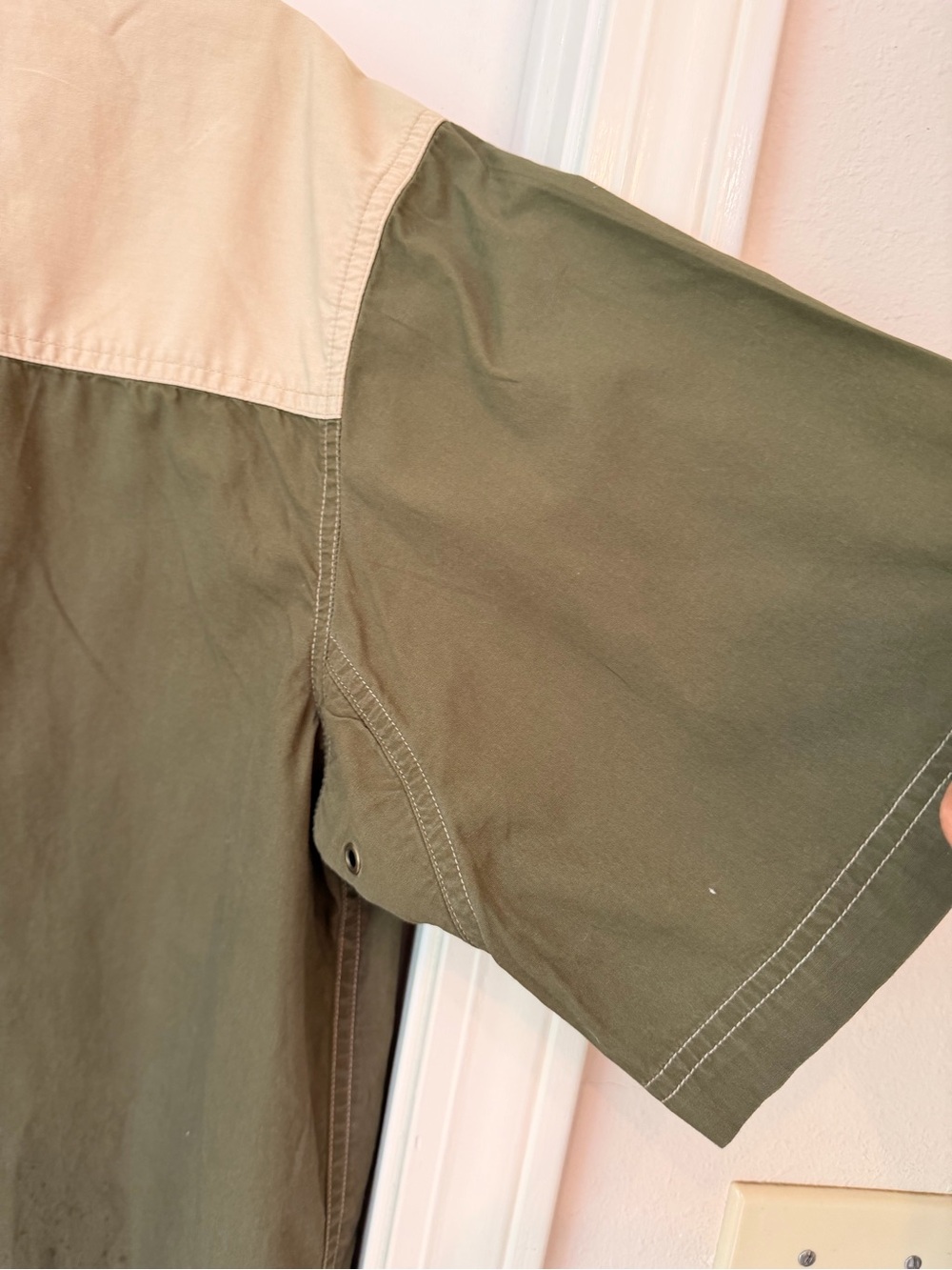 GameGuard Short Sleeve Padded Recoil Shooting Shirt, Button, Olive & Tan, Sz XL - Picture 8 of 13